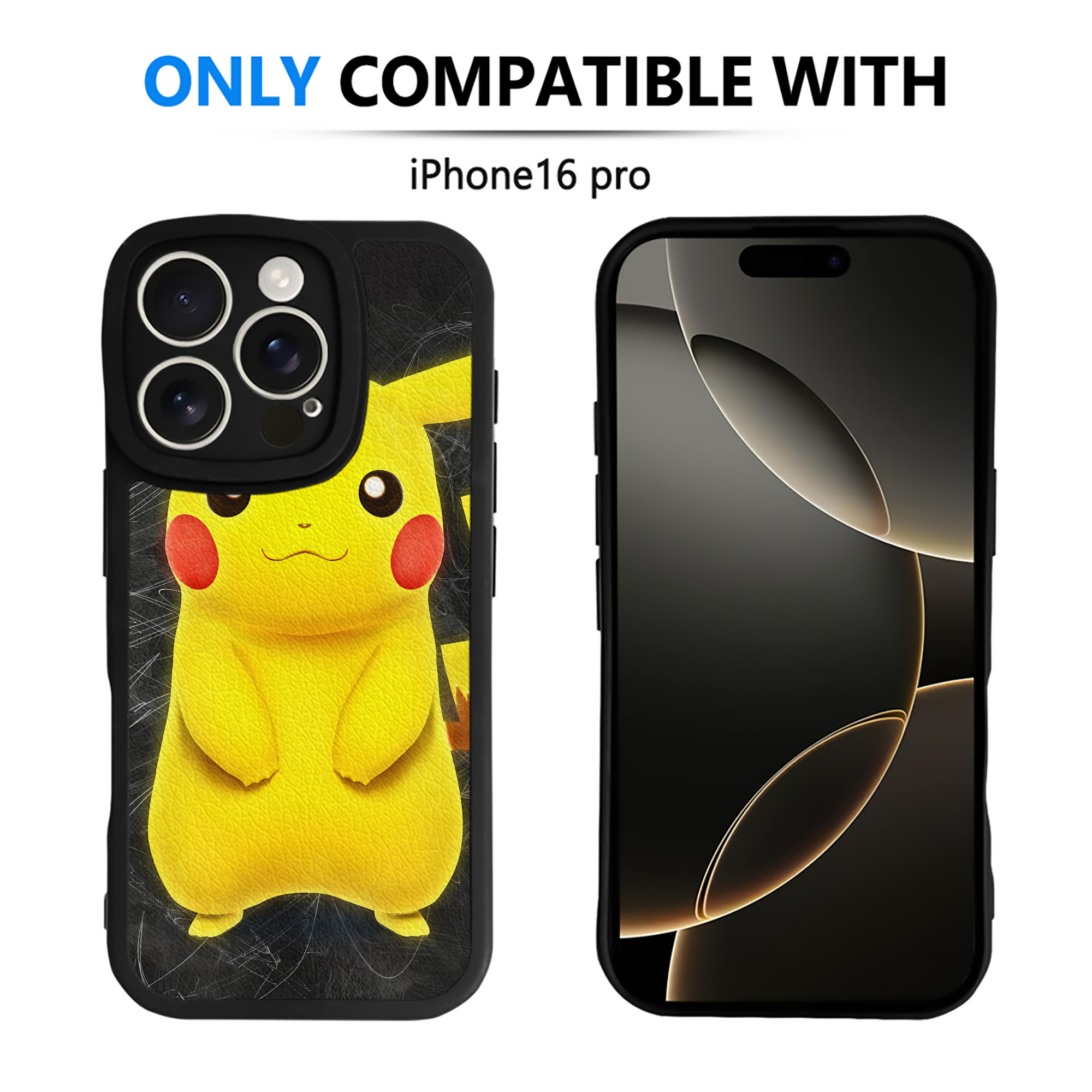 （画像用） ポケットモンスター Pokémon 【iPhone 16シリーズ対応】シリコンスマホケース（レザー調） 材質：シリコン